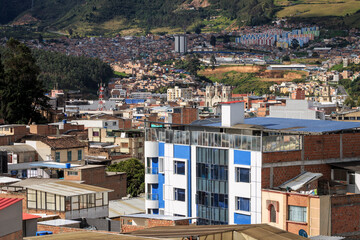Fototapeta premium Buildings in the city of Pasto Nariño Colombia Carnival of Blacks and Whites