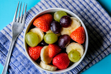 Bowl of Fresh Ripe Healthy Fruit Salad