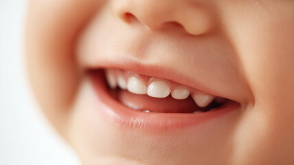 Fototapeta premium 乳歯が見える幼児の笑顔