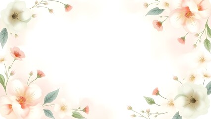 frame of pink flowers