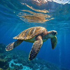 Obraz premium Leatherback Sea Turtle 