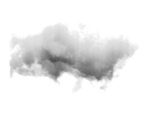 Cutout clean white cloud transparent backgrounds special effect 3d illustration single white cloud