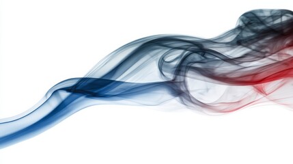 Naklejka premium Abstract Smoke Art with Blue and Red Hues