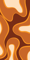 vector graphic design orange abstract liquid background on vertical background