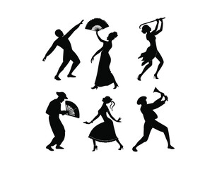 Silhouettes of Men and Women Dancing &ndash; Bundle