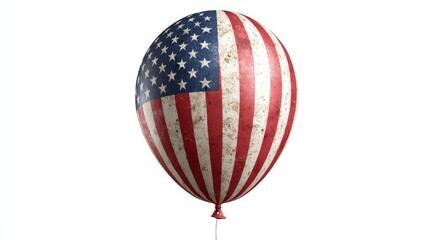 Vintage USA Flag Balloon - Patriotic Design