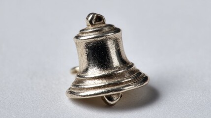 Detailed Silver Bell Ornament