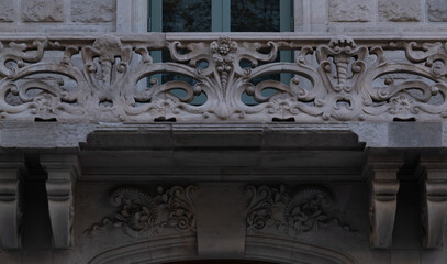 Obraz premium Art Nouveau building facade in Barcelona, Spain.