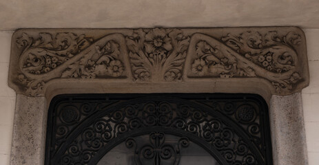Art Nouveau building facade in Barcelona, Spain.
