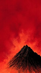 Fiery Mountain Landscape Vision