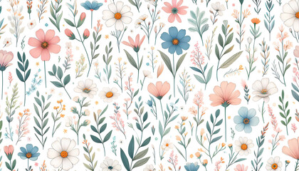 ilustraci&oacute;n de flores con fondo blanco