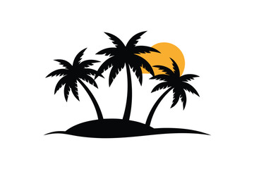 palm trees silhouette