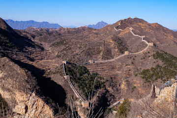 The great wall of China, Simatai great wall, ancient world wonder, Beijing, China 