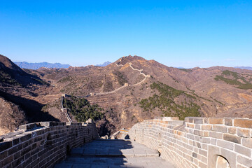 The great wall of China, Simatai great wall, ancient world wonder, Beijing, China 