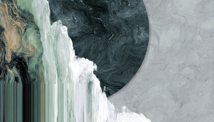 Abstract Waves and Circle Art