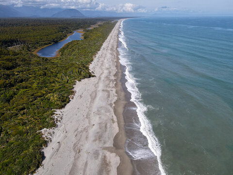Drone view at Tauparikaka Marine reserve in New Zealand