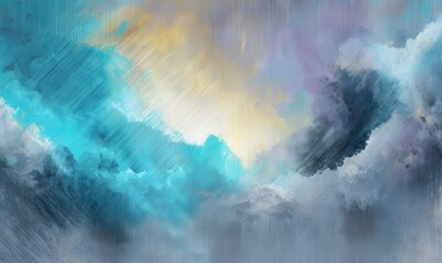 Abstract Clouds in Blue Sky