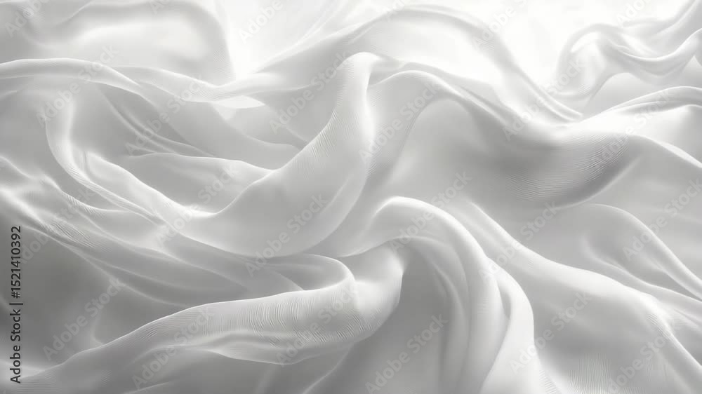 Leinwandbilder abstract white flowing fabric creating a soft and elegant texture background