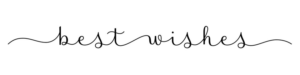 BEST WISHES black vector brush calligraphy banner