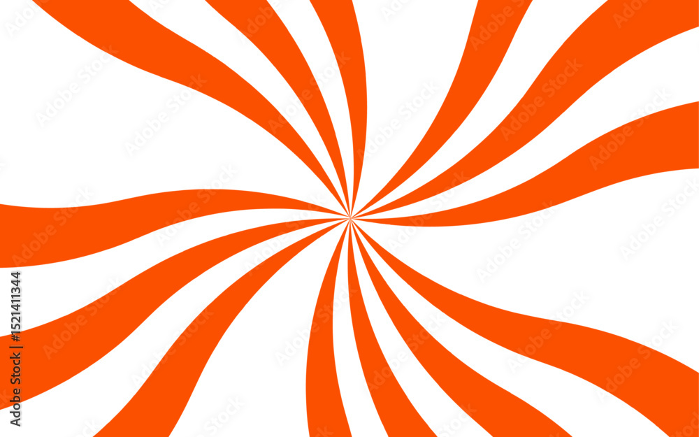 Aufkleber Abstract vivid, radial spiral burst pattern with red and white curved rays. Dynamic and symmetrical, using bold movement and energy. Retro, psychedelic feel reminiscent of vintage pop art.
