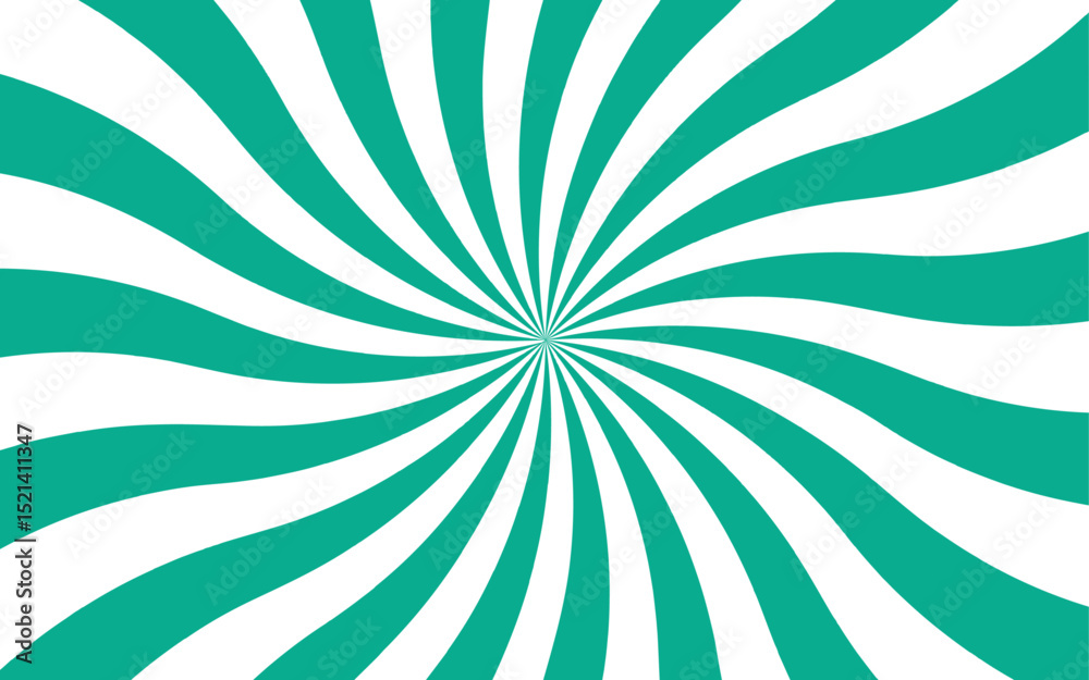 Aufkleber Abstract vivid, radial spiral burst pattern with red and white curved rays. Dynamic and symmetrical, using bold movement and energy. Retro, psychedelic feel reminiscent of vintage pop art.