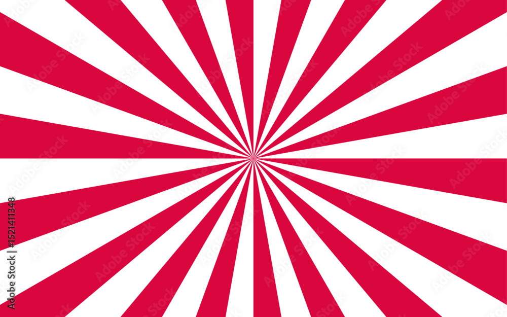 Aufkleber abstract vivid, radial spiral burst pattern with red and white curved rays. dynamic and symmetrical,