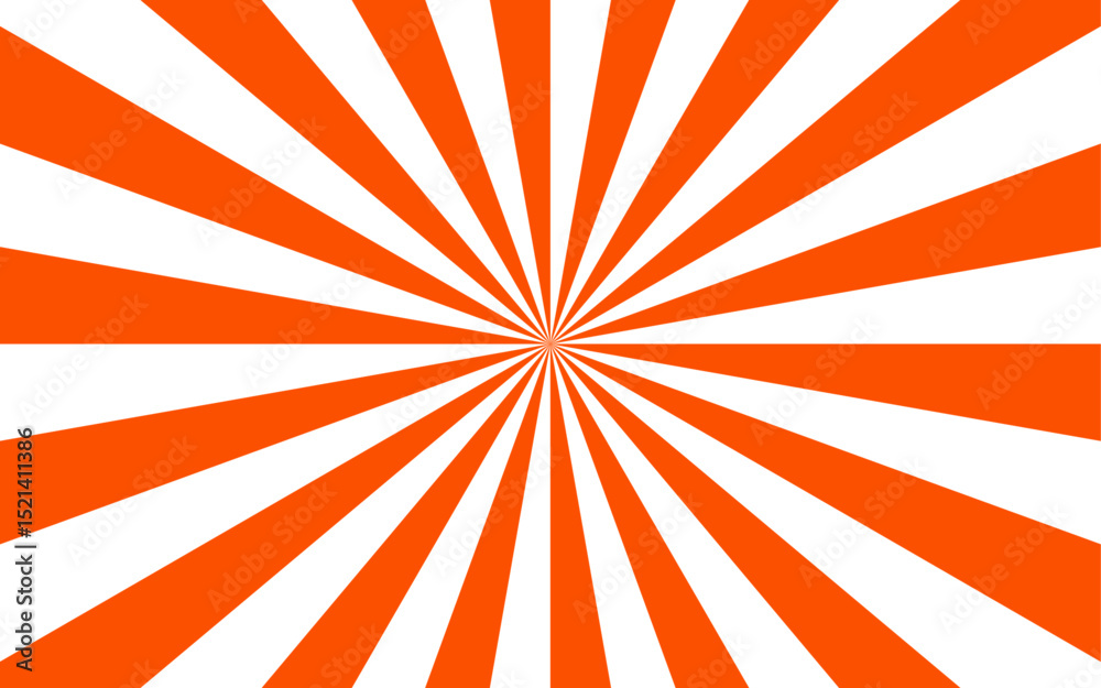 Aufkleber Abstract vivid, radial spiral burst pattern with red and white curved rays. Dynamic and symmetrical, using bold movement and energy. Retro, psychedelic feel reminiscent of vintage pop art.