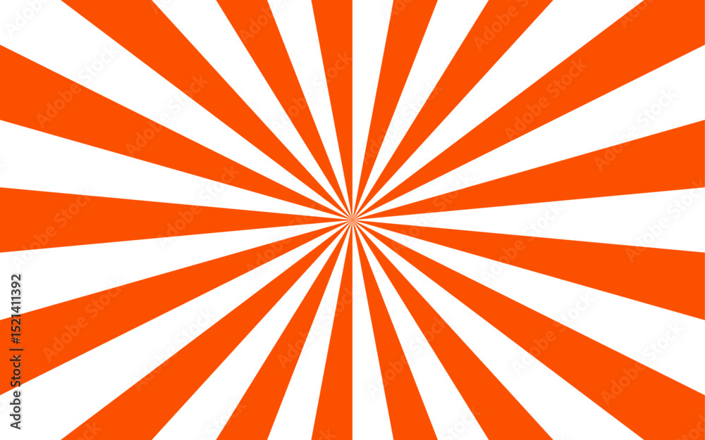Leinwandbilder Abstract vivid, radial spiral burst pattern with red and white curved rays. Dynamic and symmetrical, using bold movement and energy. Retro, psychedelic feel reminiscent of vintage pop art.