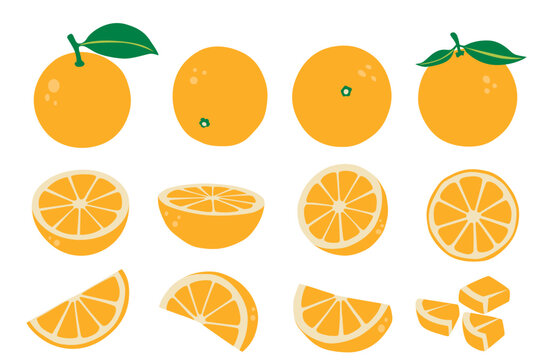 Orange vector logo isolated on white background.	