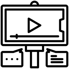 Vlogger icon for digital nomad, website, application, printing, document, poster design, etc