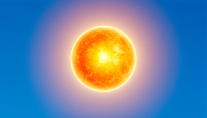 Bright Glowing Sun Solar Energy Concept