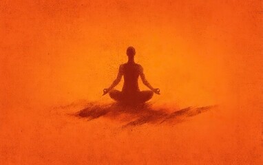 Calm Meditation in Warm Orange