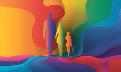 Colorful Silhouettes in Motion