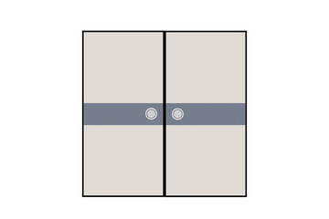 襖2枚　中央柄入りホワイト　和素材