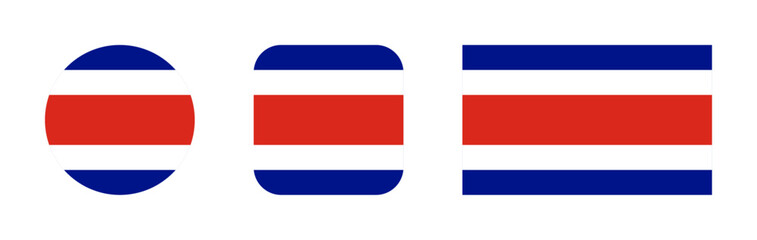 Costa Rica flag icon set