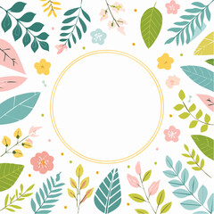 Vector design templates in simple modern style with copy space for text, flowers and leaves - wedding invitation backgrounds and frames, social media stories wallpapers