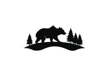 vector silhouette of a ustralian