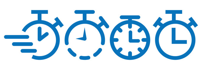 Timer icons. Countdown timer symbol. Timer. Stopwatch. Timers line icon set. 