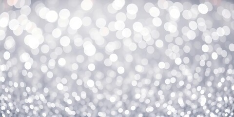 Shimmering silver and diamond dust bokeh, bright sparkling glitter texture background, radiant, glow