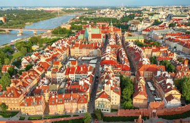 Old city in Warsaw, travel destinations European concept