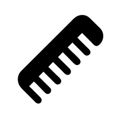 Obraz premium Comb Glyph Icon | Minimalist Hair Grooming Symbol | Monoline Vector for Barber Apps, Beauty UI & Cosmetics