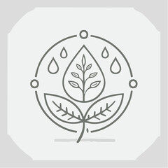 Vector set of design elements, logo design template, icons and badges for natural and organic cosmetics in trendy linear style - cruelty free, organic