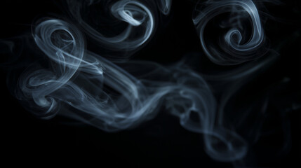 Swirling steam in monochrome, an abstract dance of light and shadow