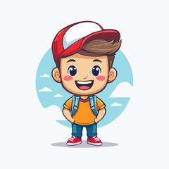 Vector logo design template and graphic elements for advertising, branding, posters and banners, funny cartoon illustrations with smiling character, coffee ...