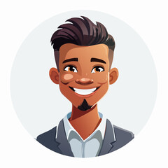 Vector logo design template and graphic elements for advertising, branding, posters and banners, funny cartoon characters, man illustrations with smiling