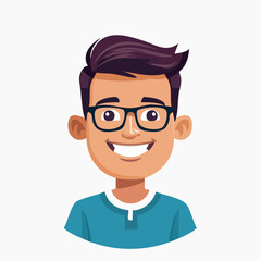 Vector logo design template and graphic elements for advertising, branding, posters and banners, funny cartoon characters, man illustrations with smiling