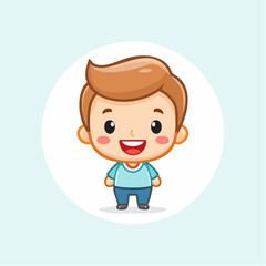 Vector logo design template and graphic element for advertising, branding, posters and banners, funny cartoon illustration with smiling character