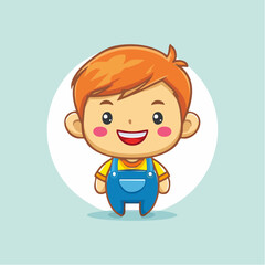 Vector logo design template and graphic element for advertising, branding, posters and banners, funny cartoon illustration with smiling character and mascot,