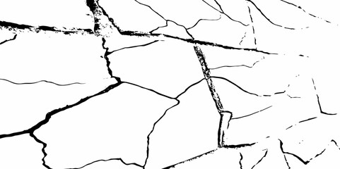  monochrome abstract image showing  cracked wall in perspective, with  perspective view and rough texture detail