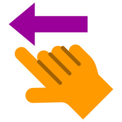 swipe left flat icon